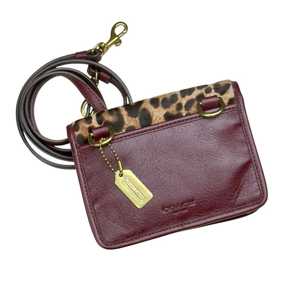 Authentic Coach Leopard Animal Print Haircalf Mini Crossbody Shoulder Bag - Picture 4 of 15